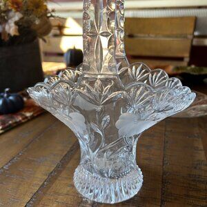 Vintage Princess House  full Lead Crystal Basket